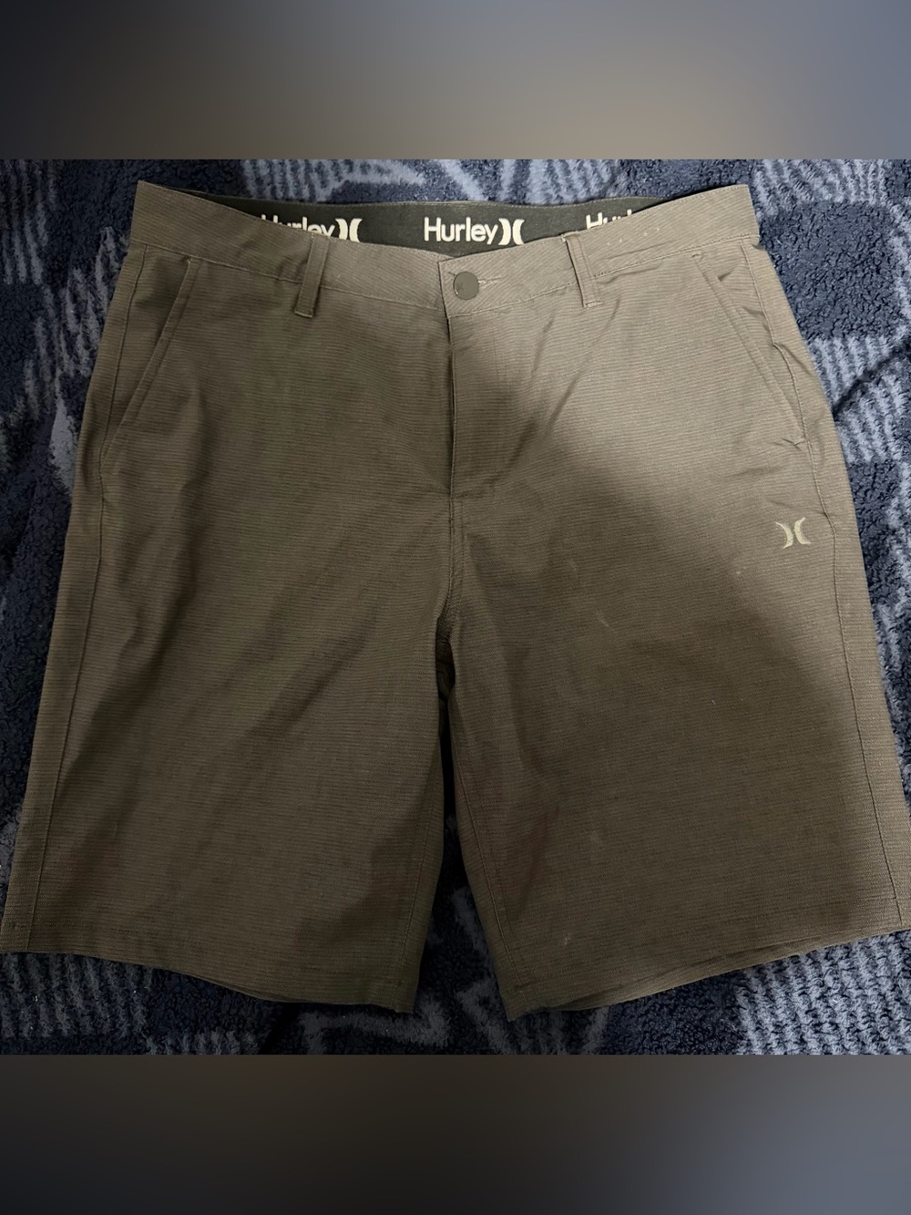 Hurley Men’s Charcoal Flat Front Casual Shorts